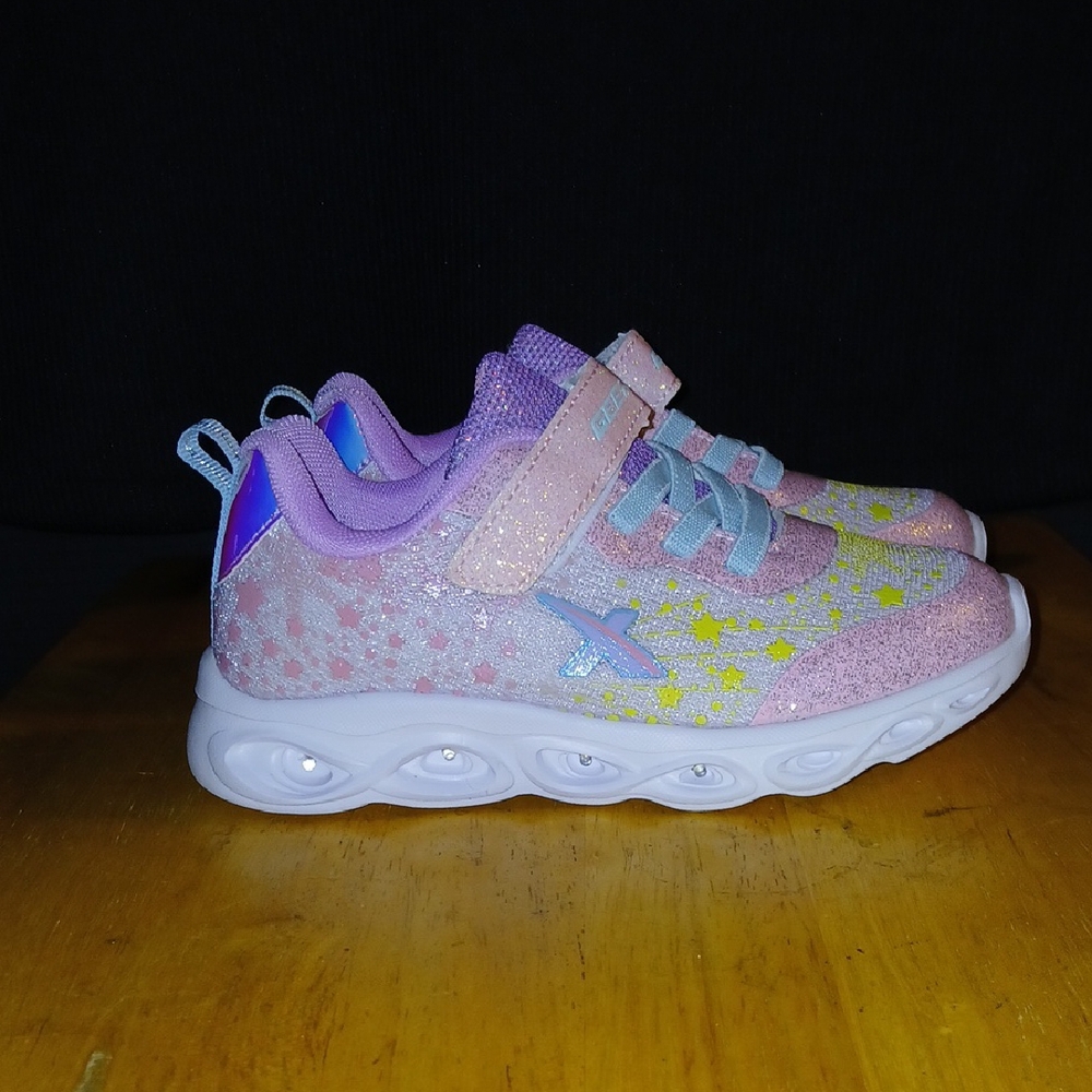 Geerx Kids' Glitter Sneakers - Pink and Light Blue - Picture 3 of 6